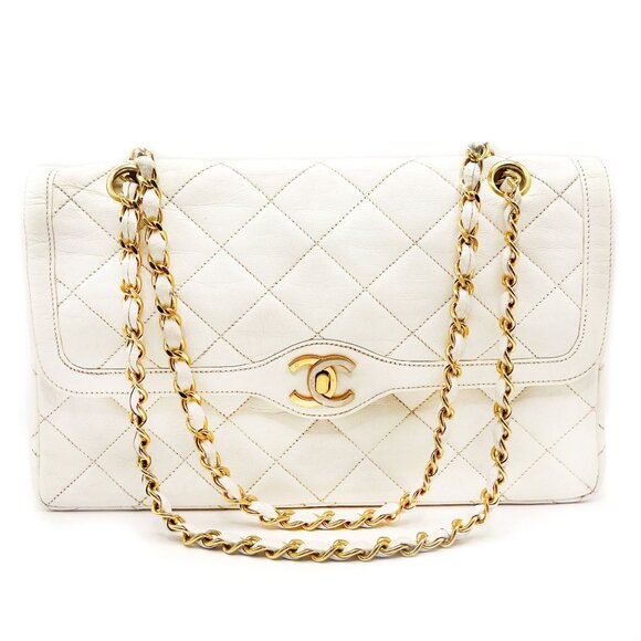 Authentic CHANEL CC 24K Paris Limited Double Flap Bag Lambskin Matelasse Chain - Picture 1 of 16